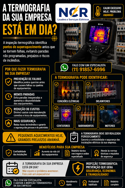 NCR Laudos - Laudo de SPDA - Laudo Elétrico - Termografia - Manutenção de Cabine Primária — Estudo e projeto em São Paulo/SP
